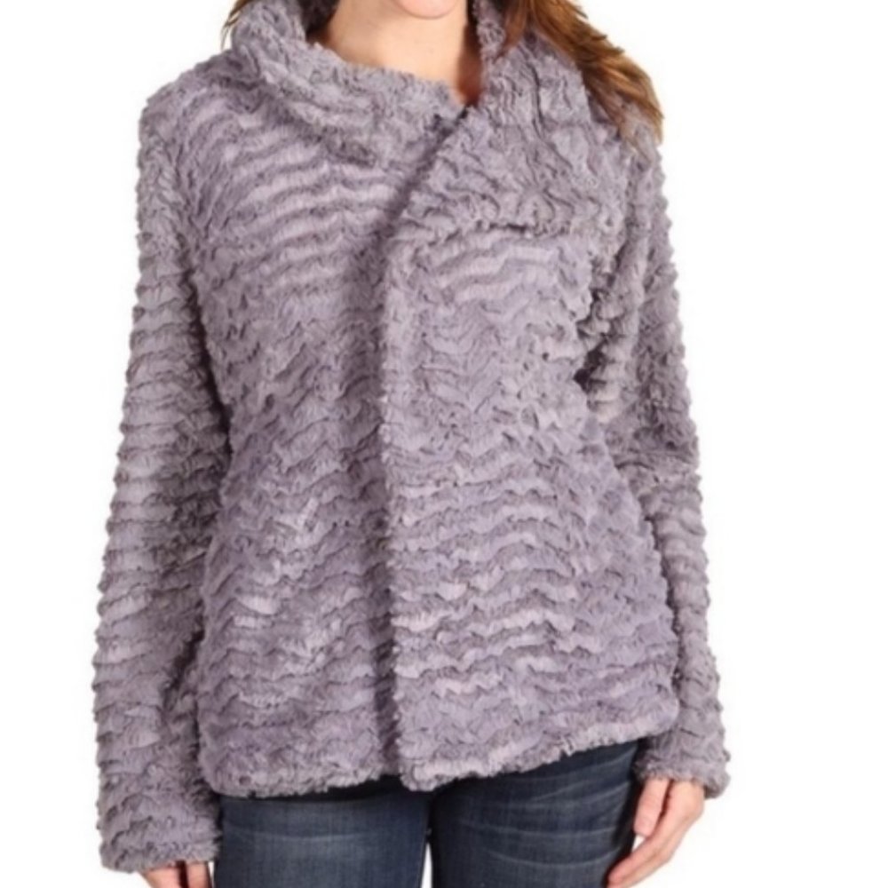 Patagonia Gray Pelage Faux Fur Jacket Sz XS